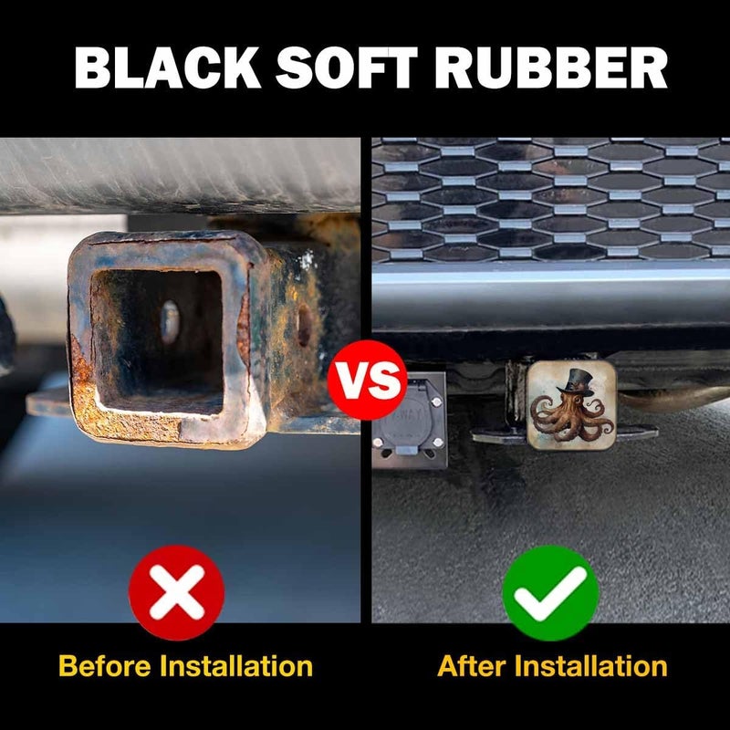 Beabes Soft Rubber ocean animal Octopus Square trailer Hitch Cover 2 inch, perfect for trucks SUVs RVs - Image 5